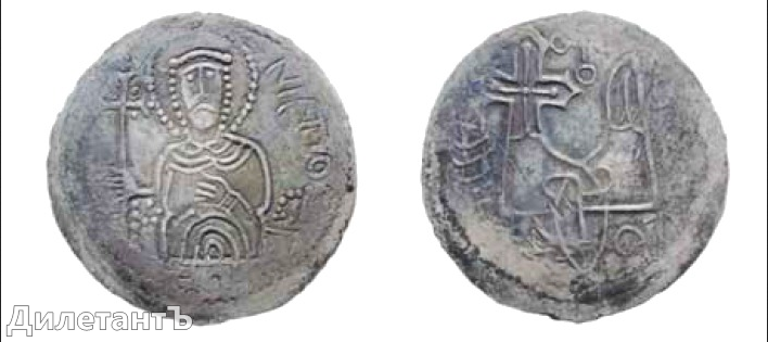 серебрянная монета Святополка Окаянного